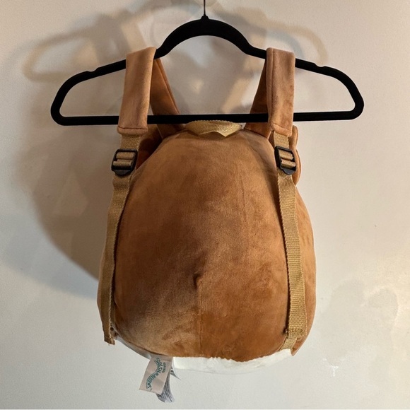 SQUISHMALLOWS Regina Corgie Brown and Cream Puffry Backpack Adjustable Straps - Picture 7 of 10